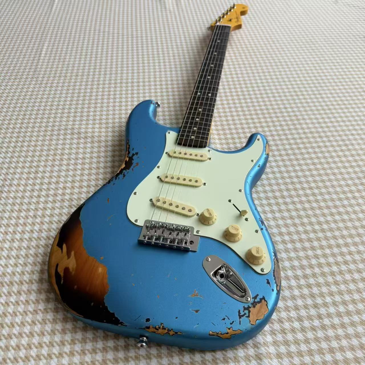 Relic'd Blue Fender Stratocaster Guitar