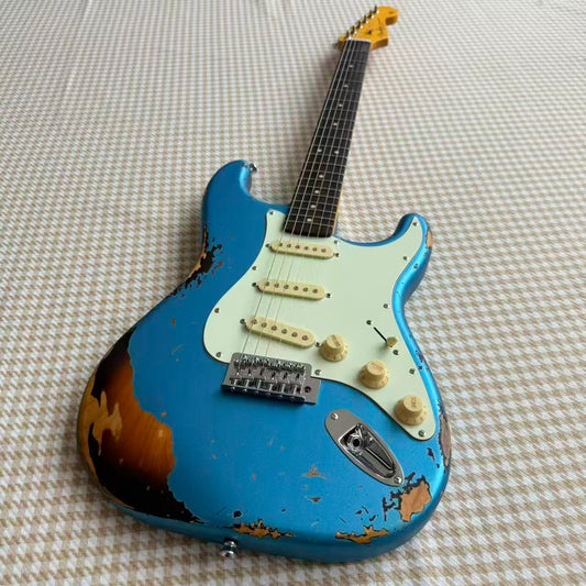 Relic'd Blue Fender Stratocaster Guitar