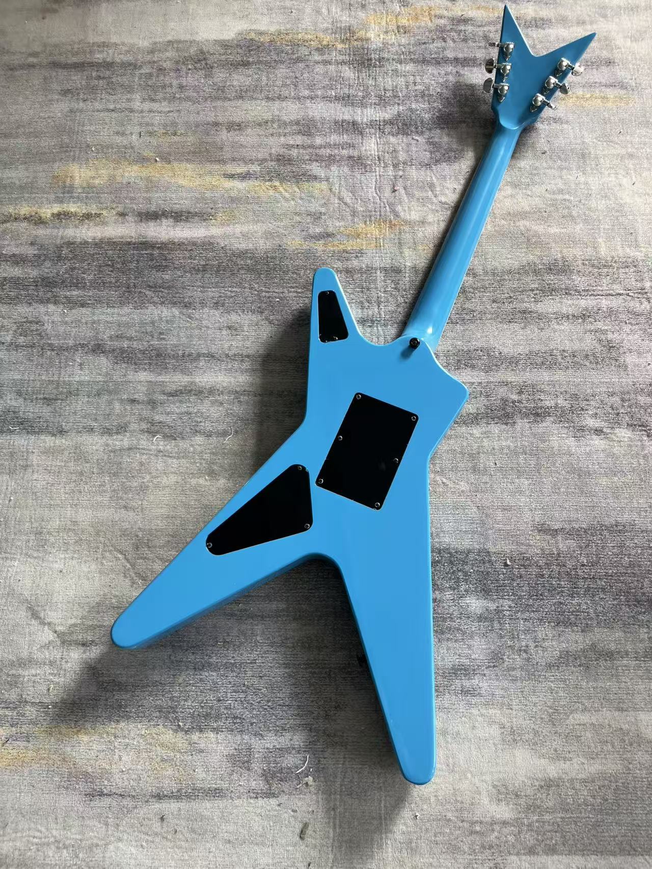 Dean Dime Blue Lightening Bolt Guitar