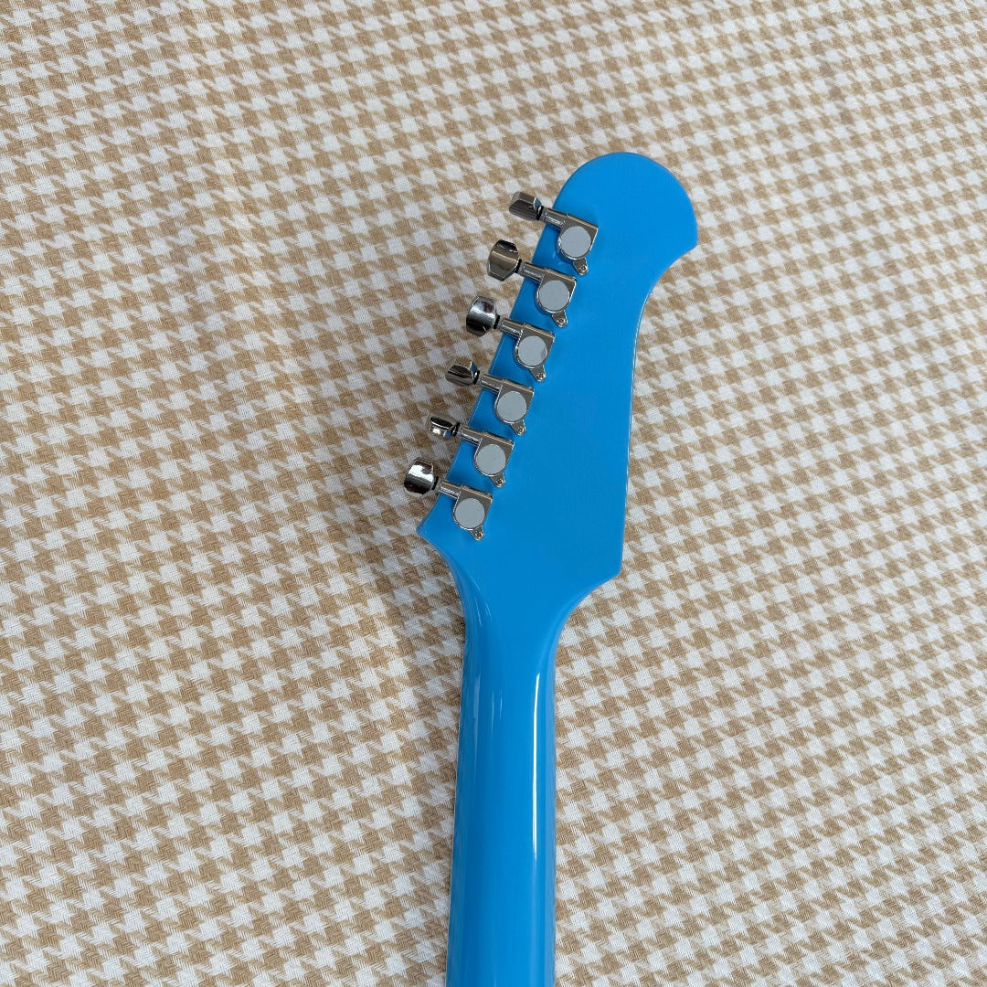 Bright Blue Gibson Firebird Style Guitar