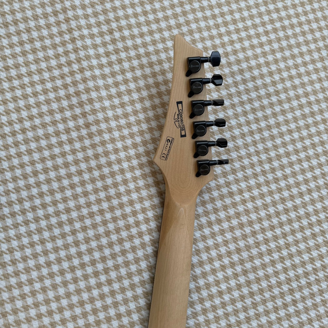 Black Ibanez Floral JEM77 Guitar