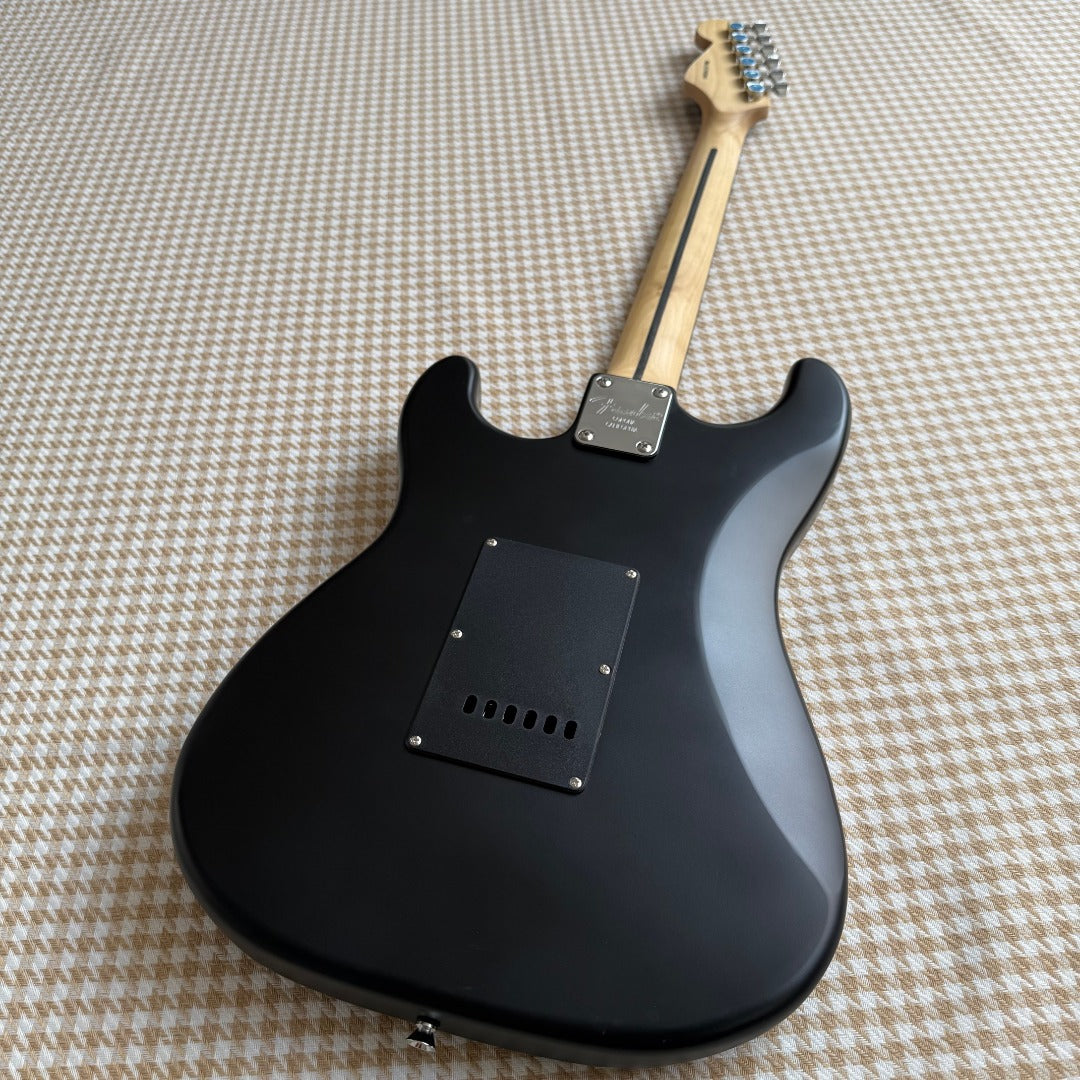 Matte Black Stratocaster Style Guitar