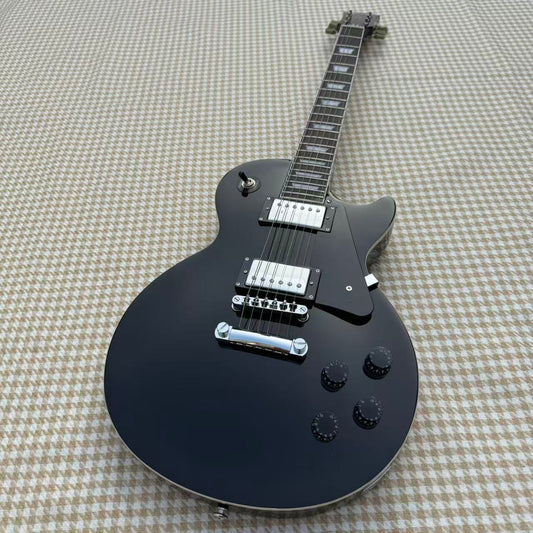 Matte Black Les Paul Style Guitar