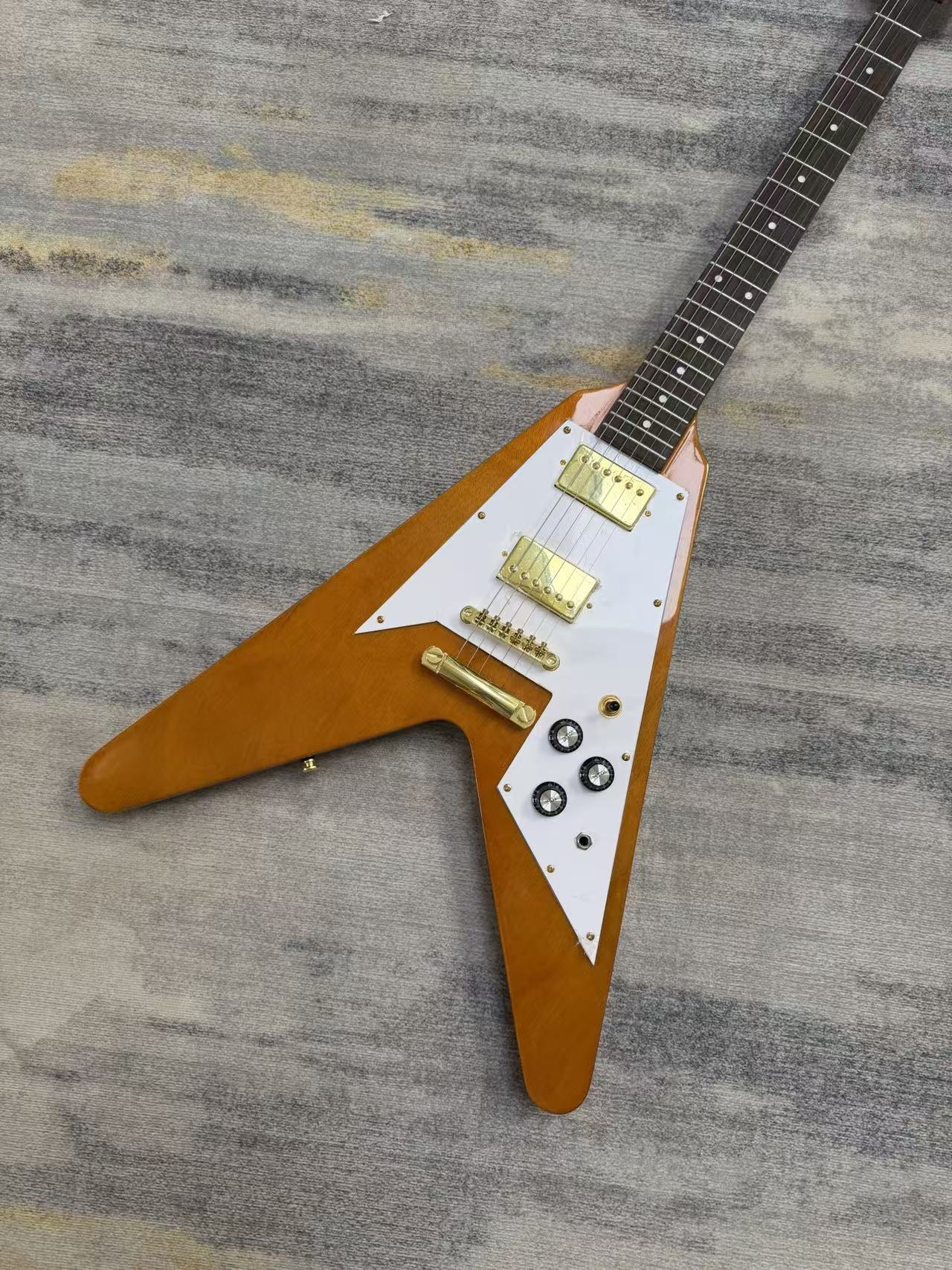Natural Gibson Flying V Style Guitar