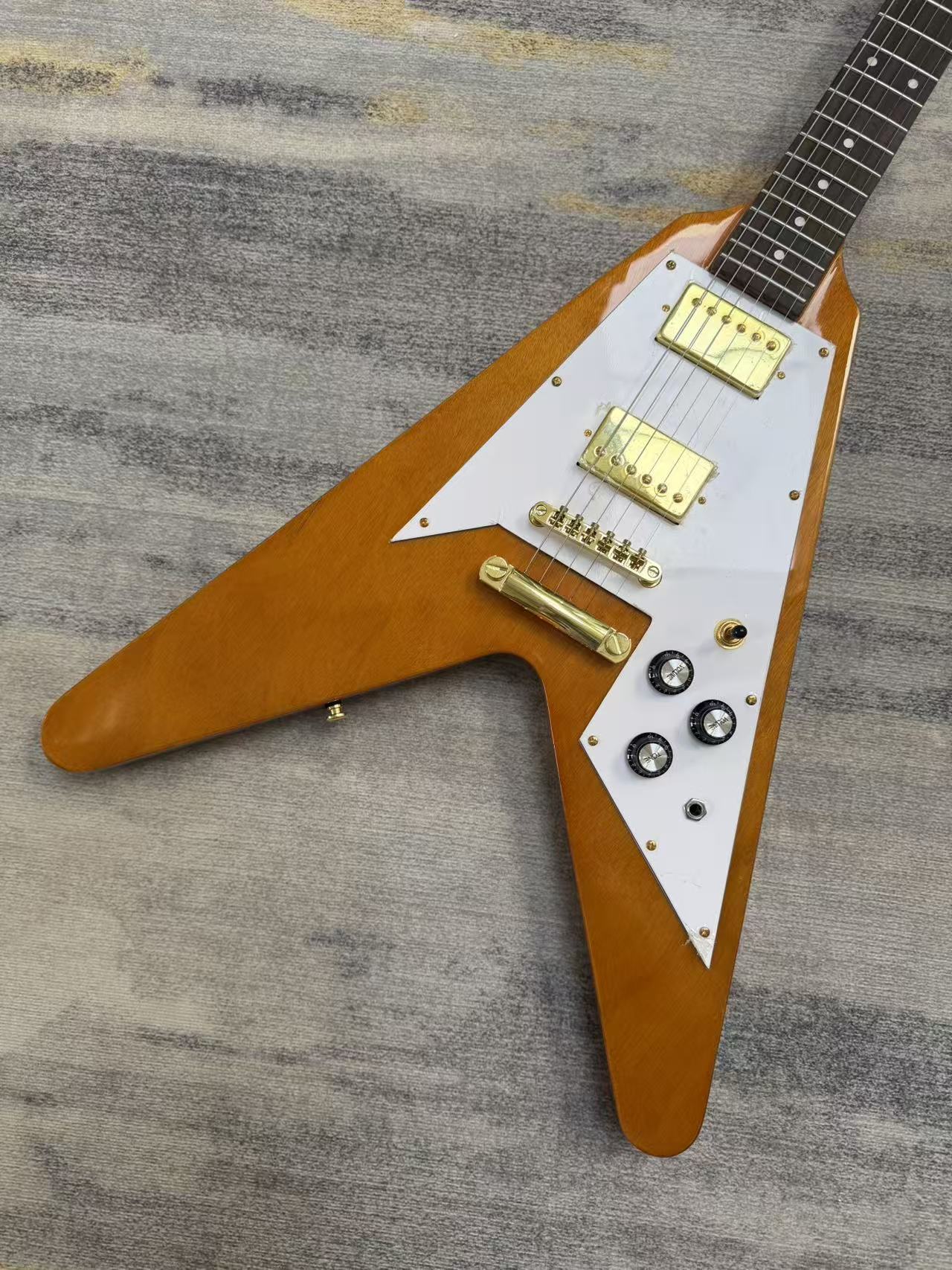 Natural Gibson Flying V Style Guitar