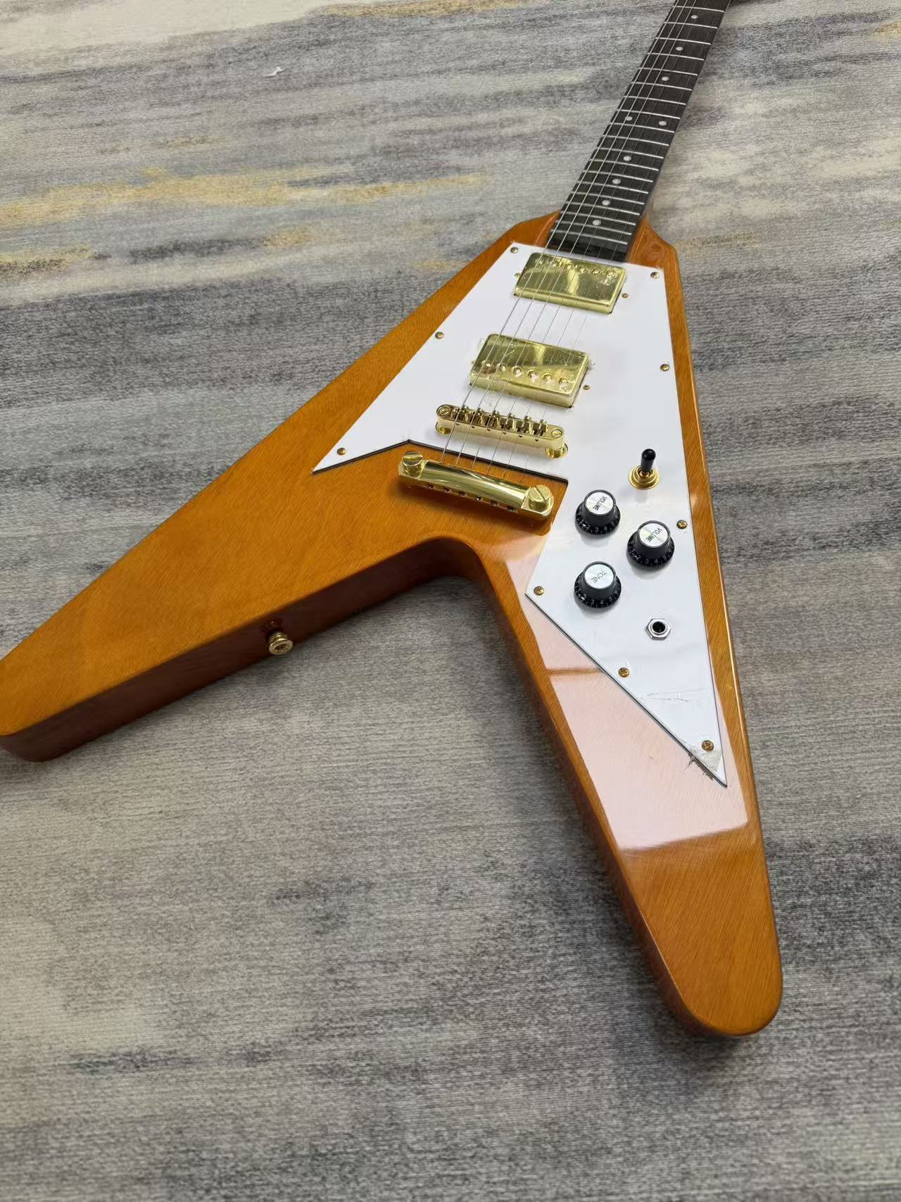 Natural Gibson Flying V Style Guitar