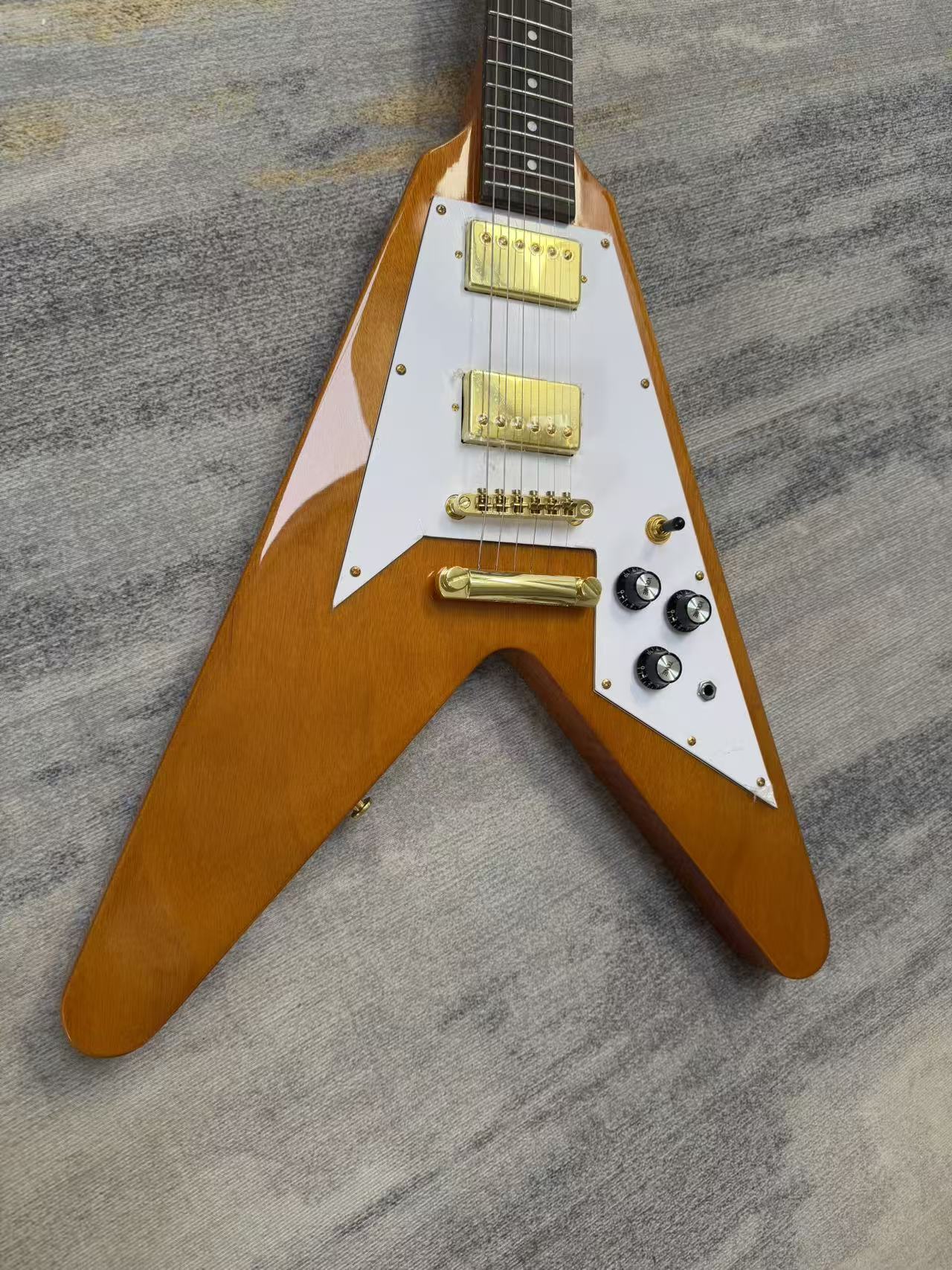 Natural Gibson Flying V Style Guitar
