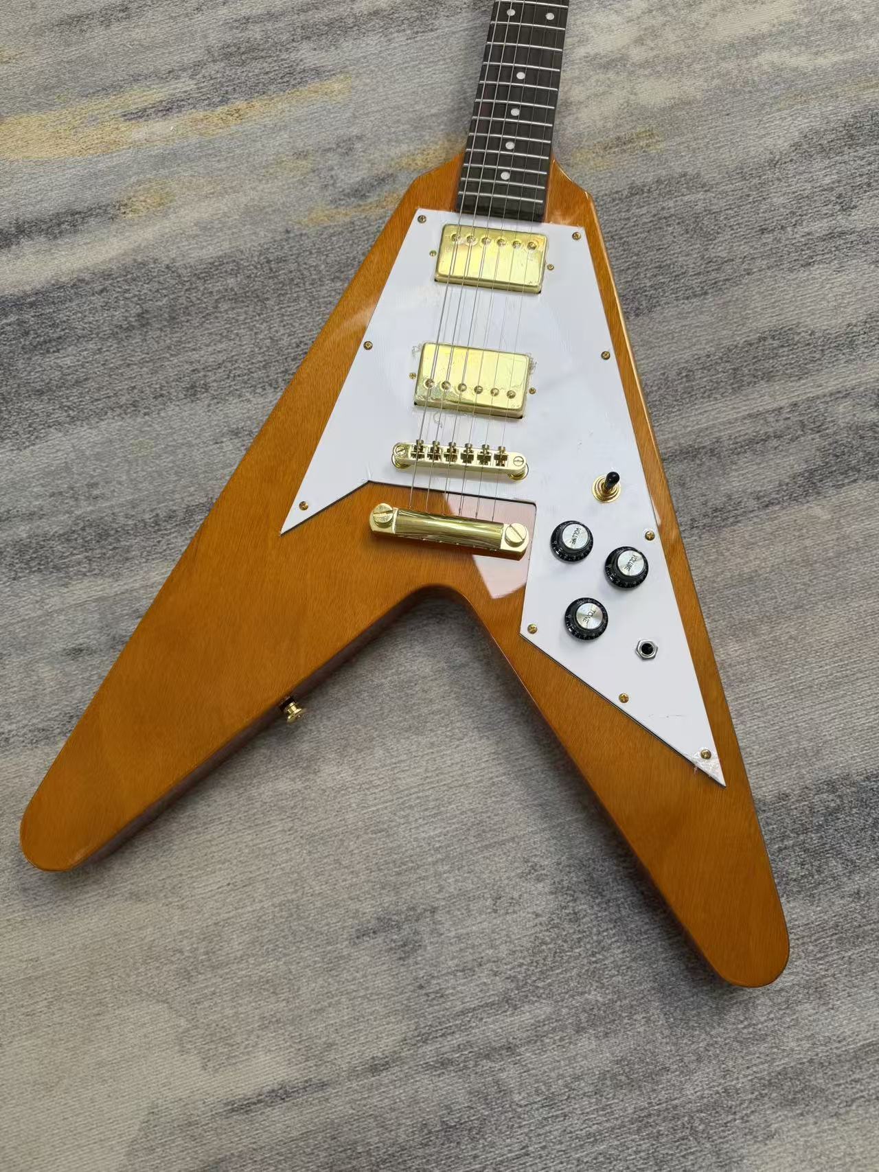 Natural Gibson Flying V Style Guitar