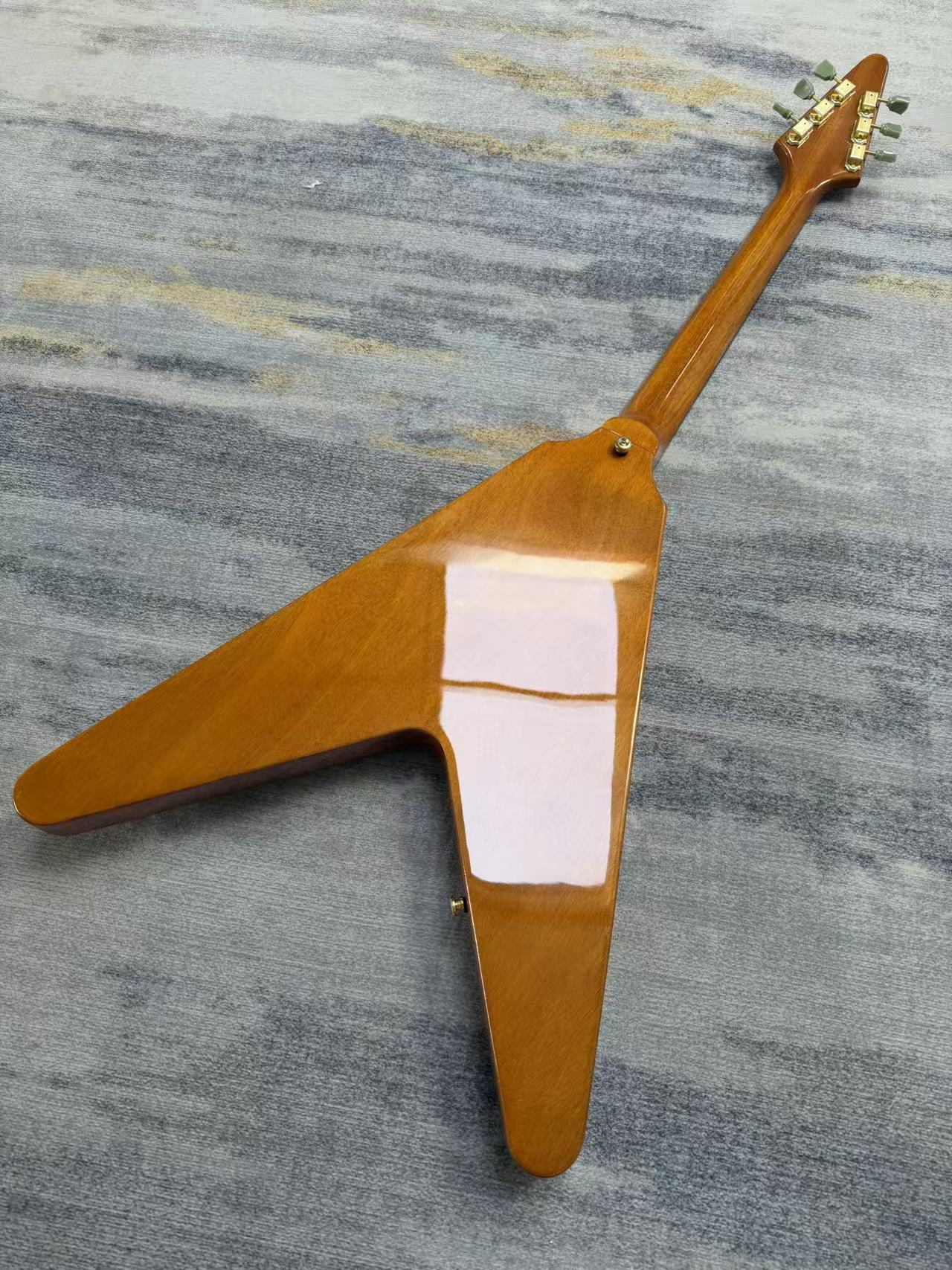 Natural Gibson Flying V Style Guitar