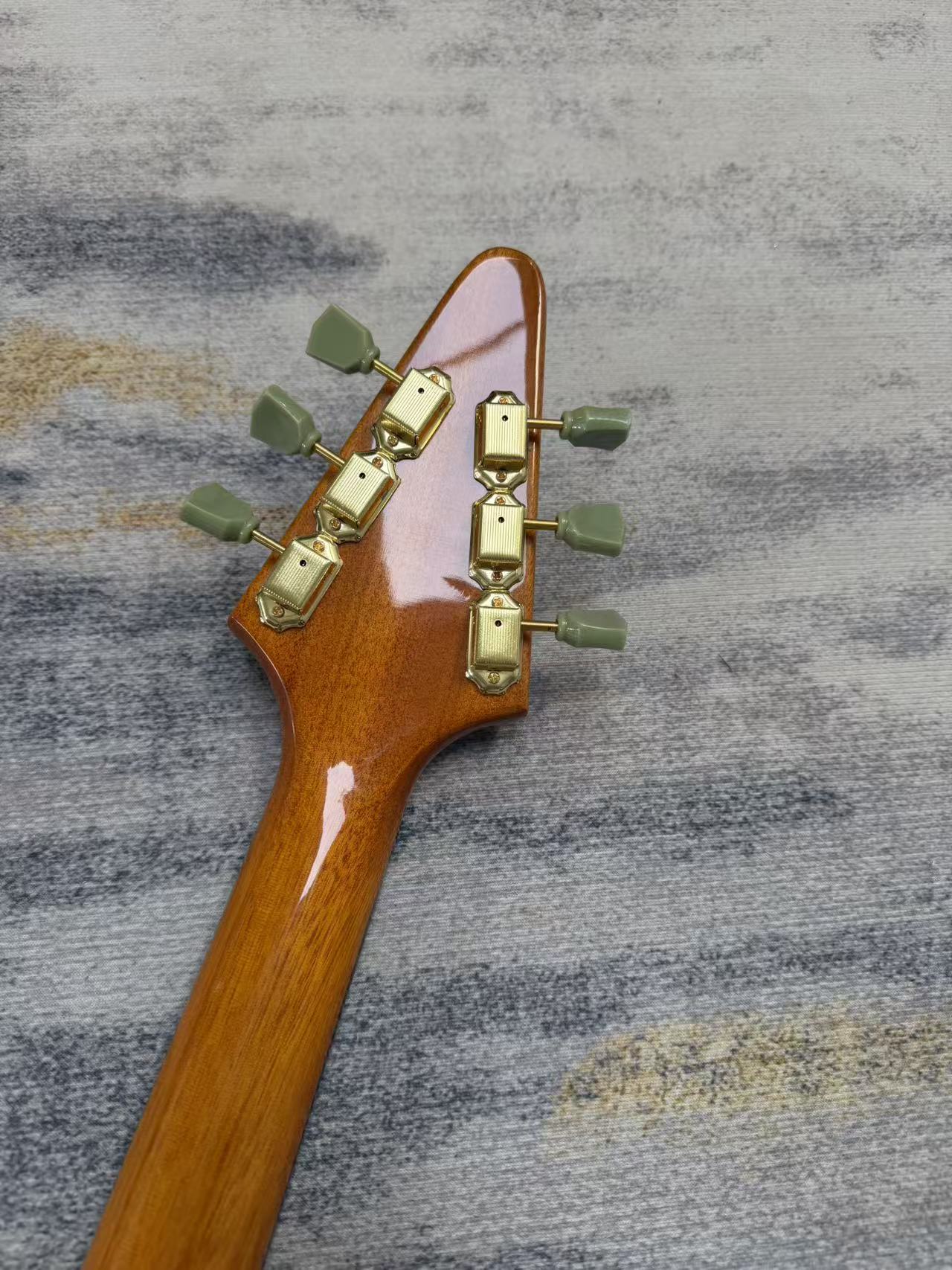 Natural Gibson Flying V Style Guitar