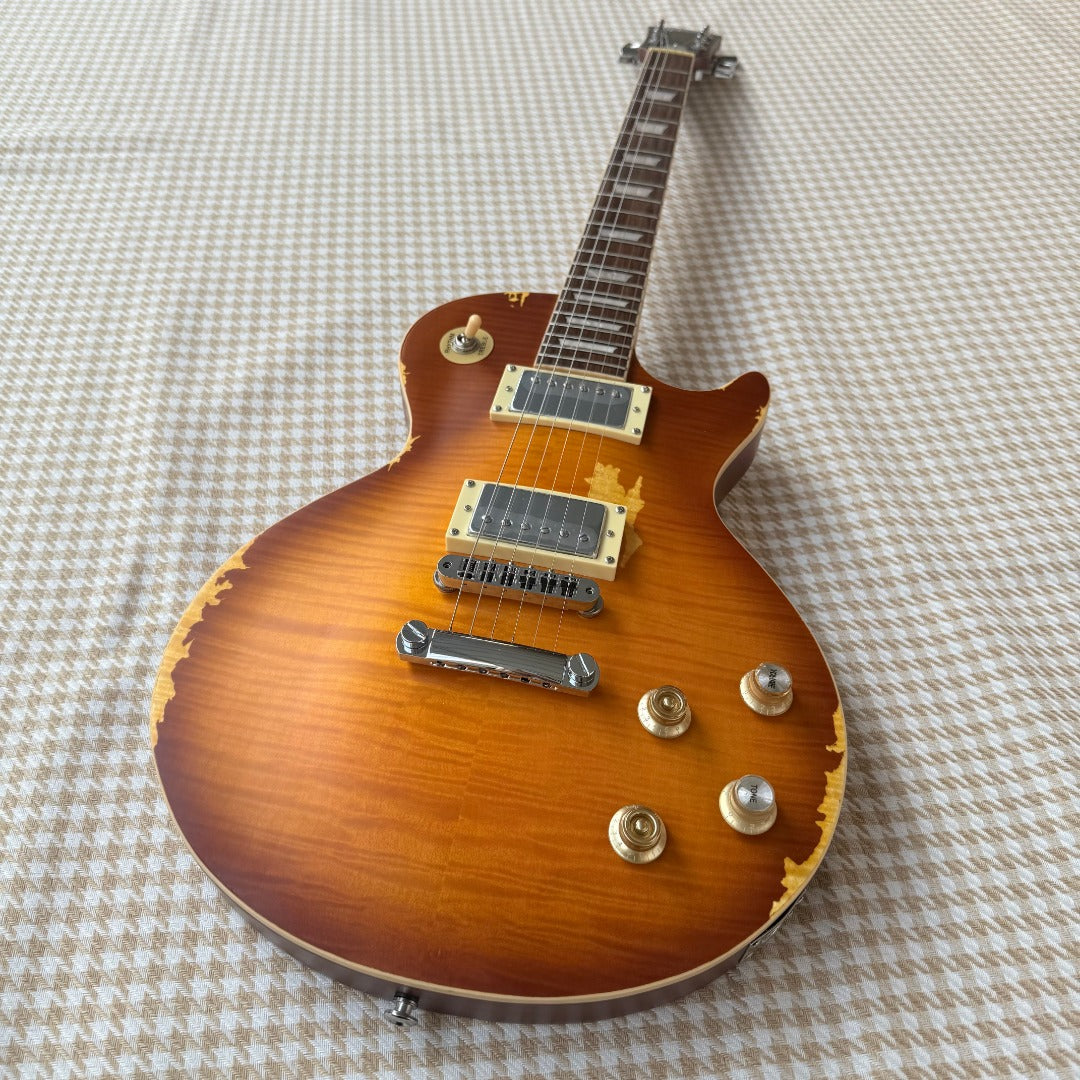 Natural Worn Les Paul Style Guitar