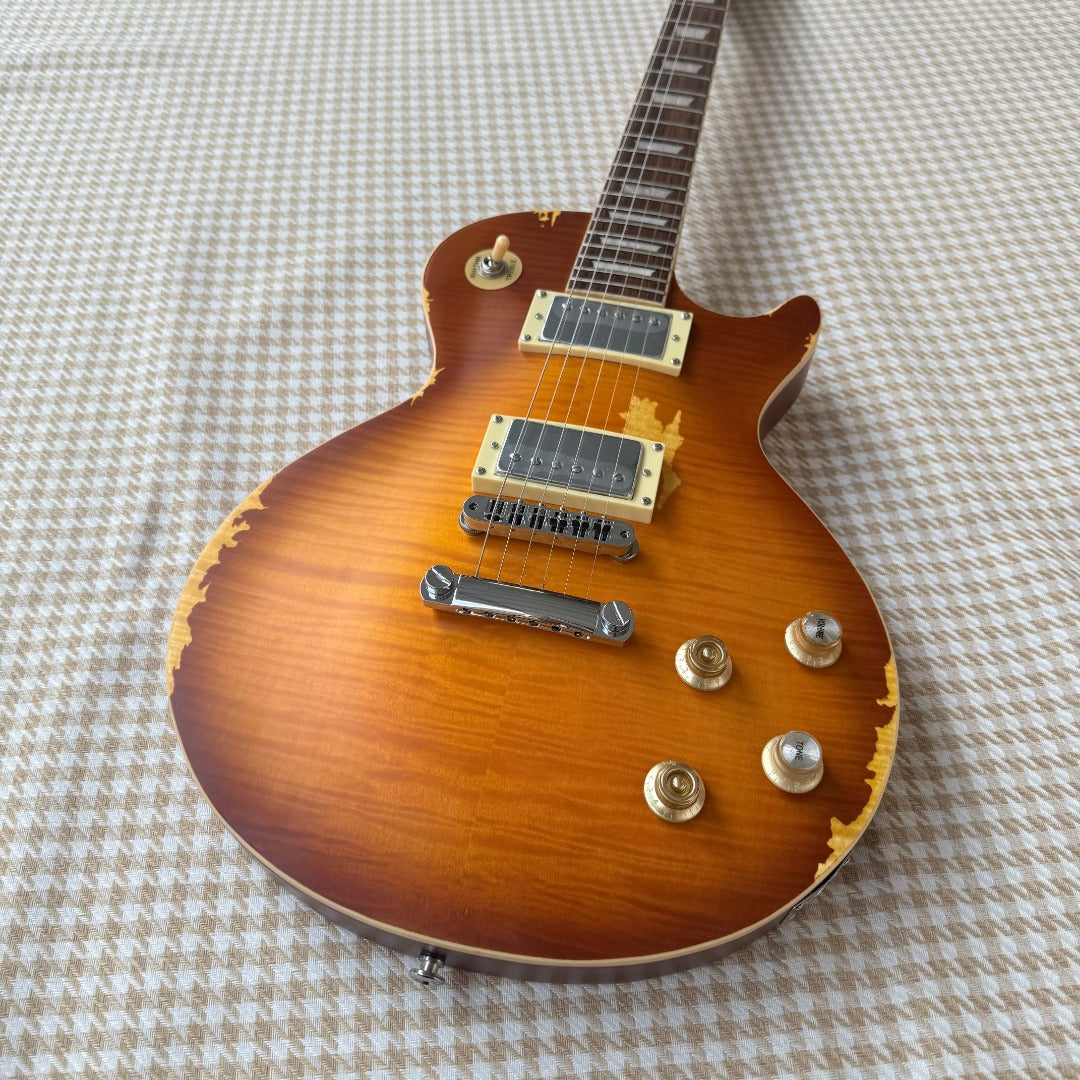 Natural Worn Les Paul Style Guitar