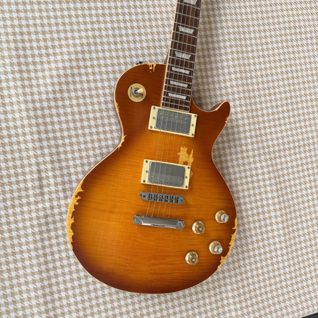 Natural Worn Les Paul Style Guitar