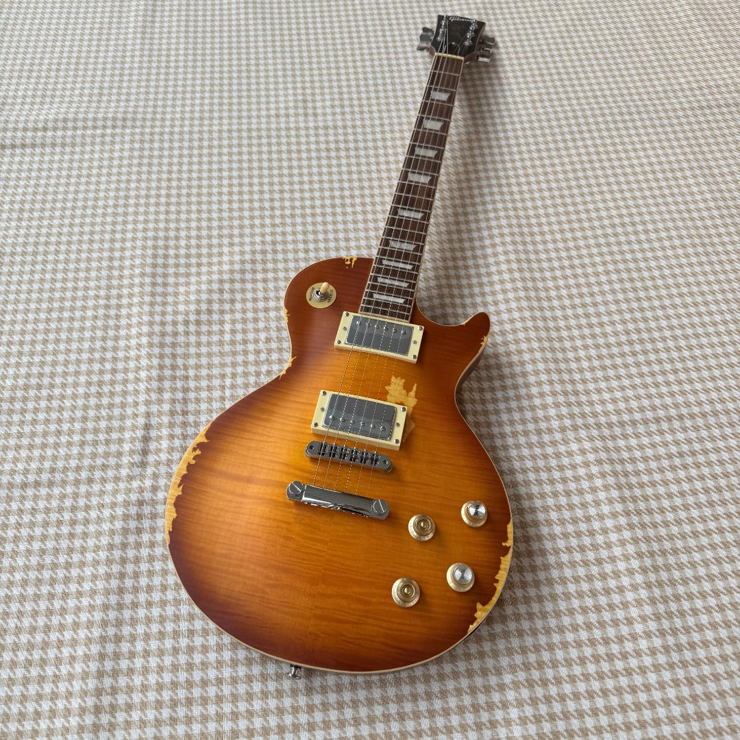 Natural Worn Les Paul Style Guitar