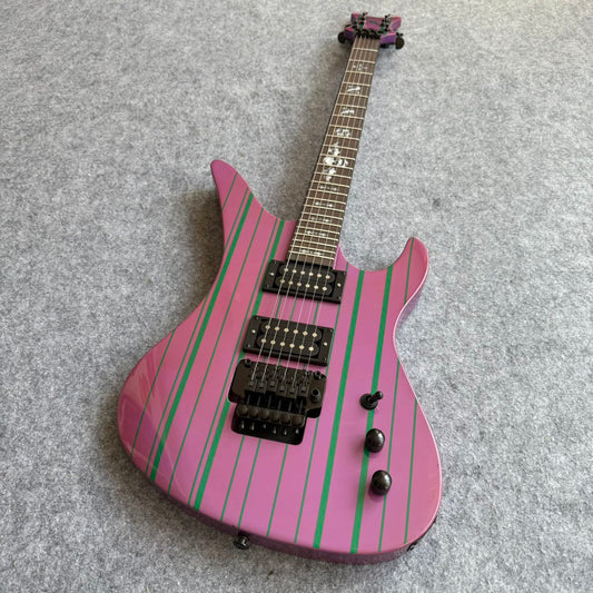 Pink/Green Pinstripe Synyster Gates Signature Style Guitar