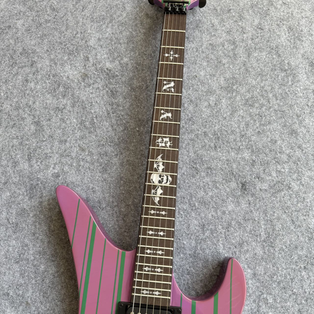 Pink/Green Pinstripe Synyster Gates Signature Style Guitar