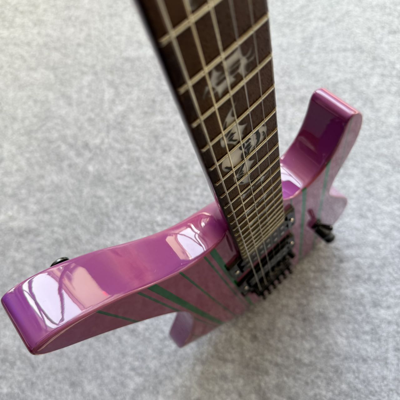 Pink/Green Pinstripe Synyster Gates Signature Style Guitar