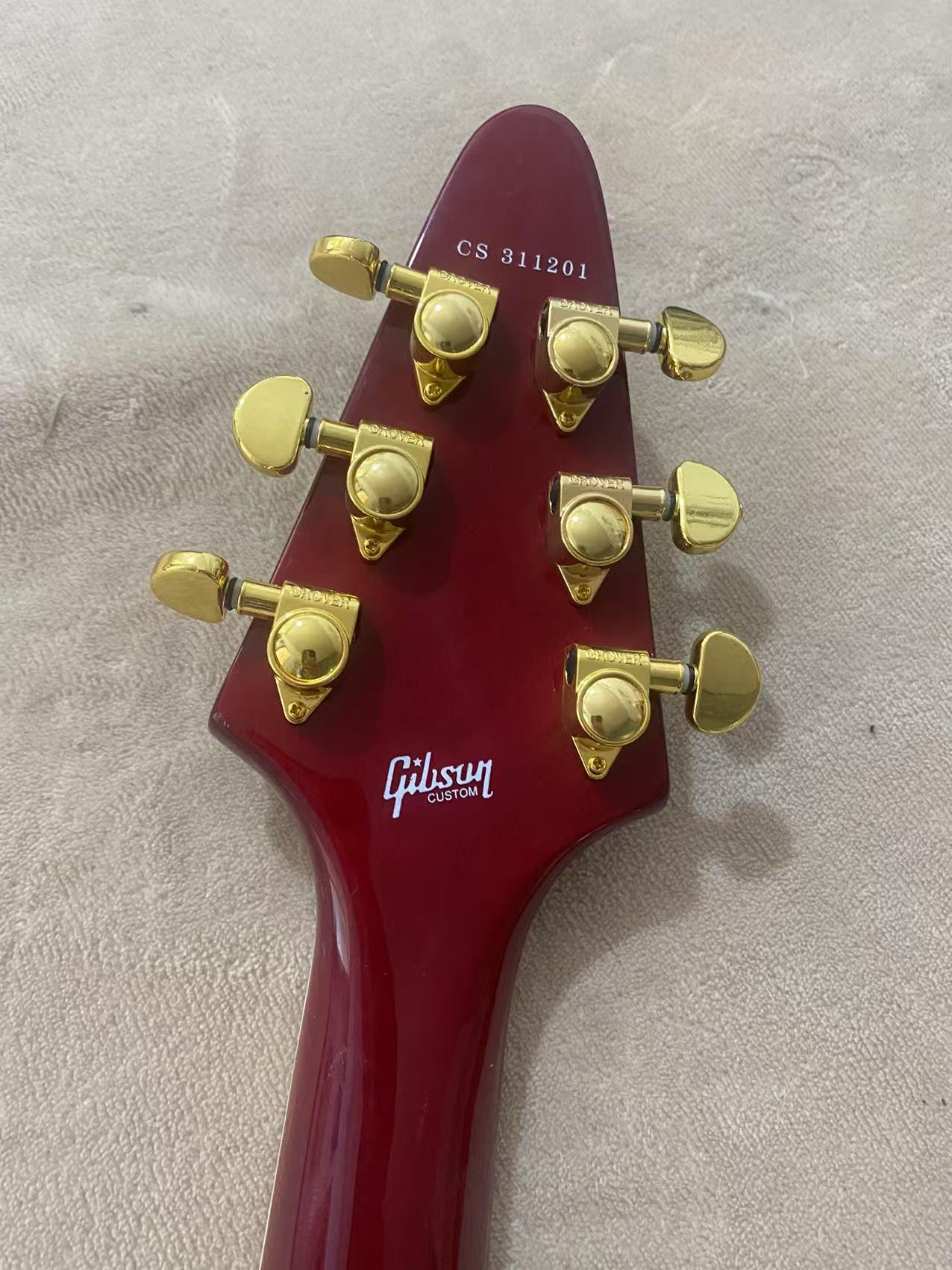 Red Gibson Flying V Style Guitar