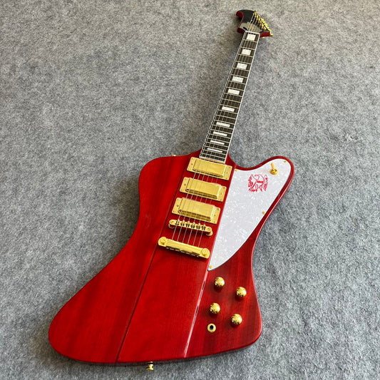 Red Gibson Firebird Style Guitar
