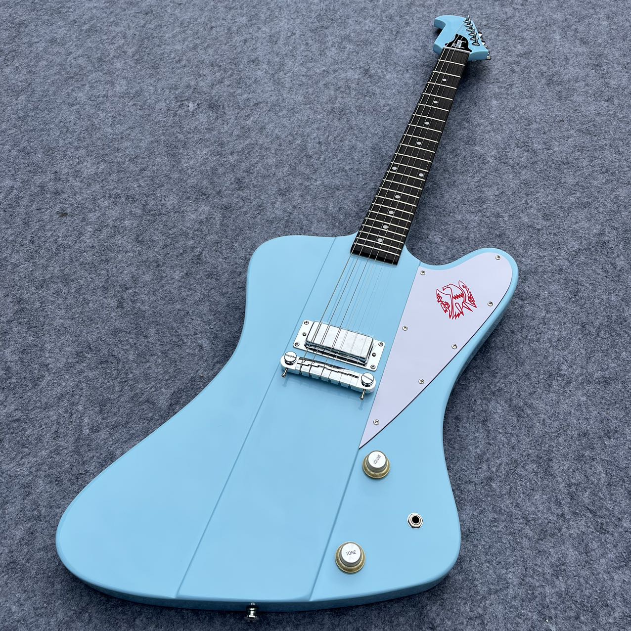 Sky Blue Gibson Firebird Style Guitar