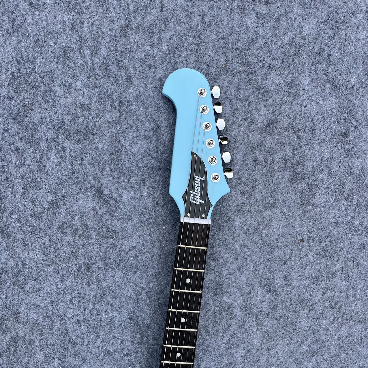 Sky Blue Gibson Firebird Style Guitar