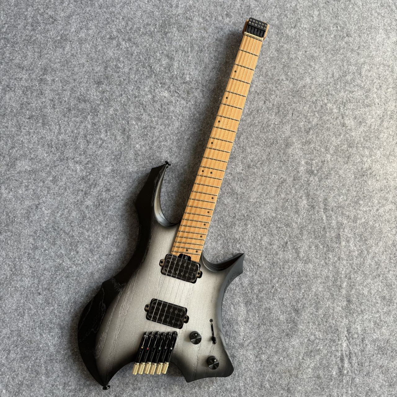 Strandberg Style Headless Guitar - Black/Grey