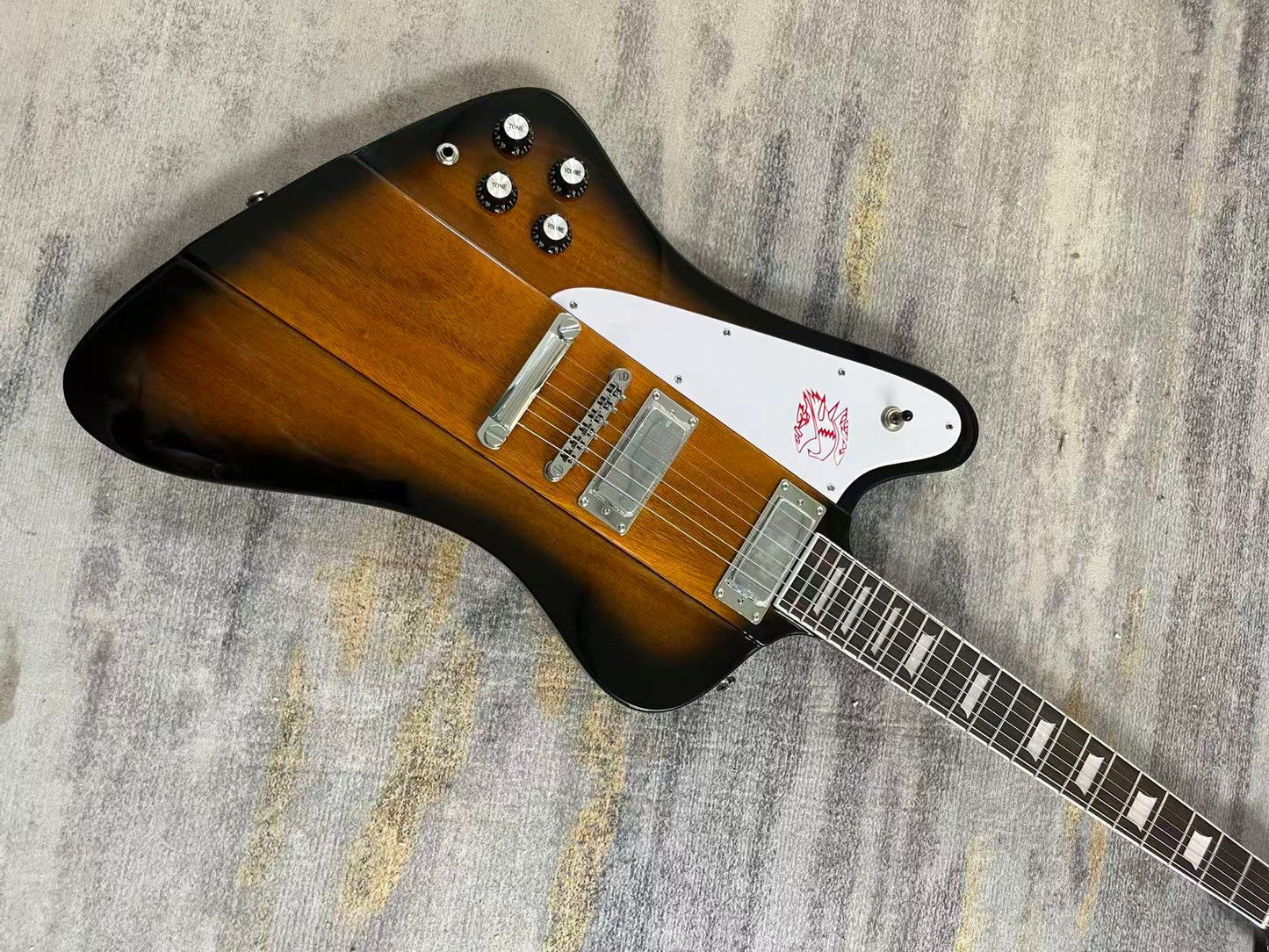 Sunburst Gibson Firebird Style Guitar