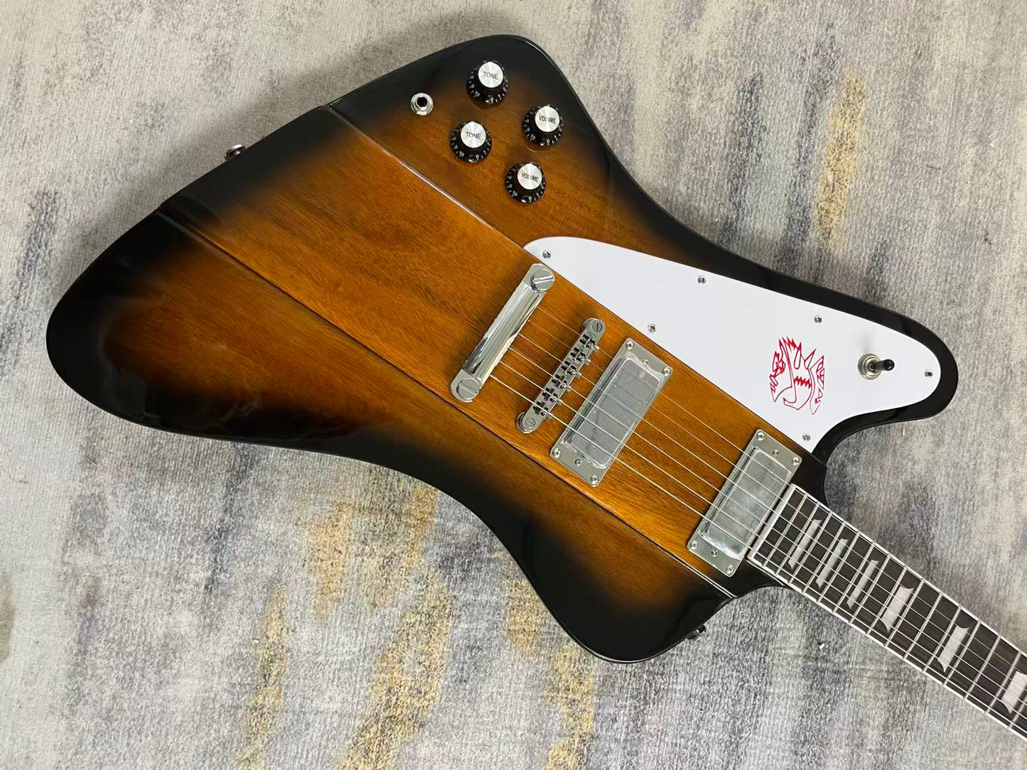 Sunburst Gibson Firebird Style Guitar
