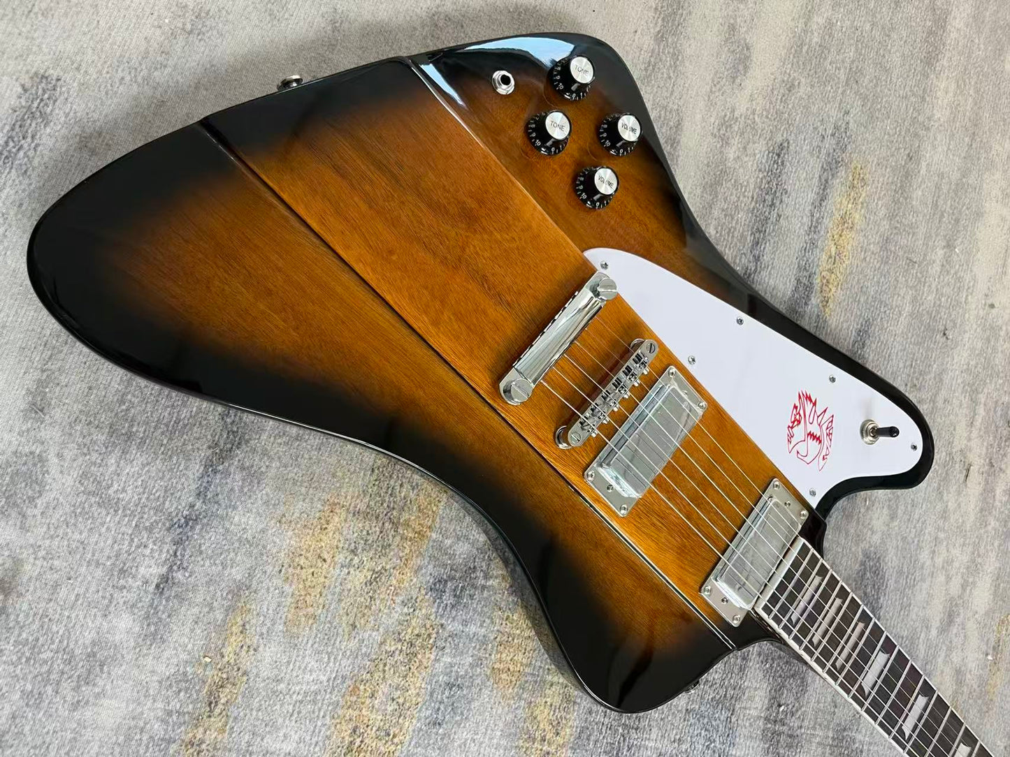Sunburst Gibson Firebird Style Guitar