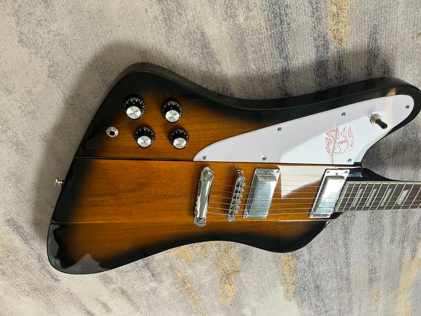 Sunburst Gibson Firebird Style Guitar