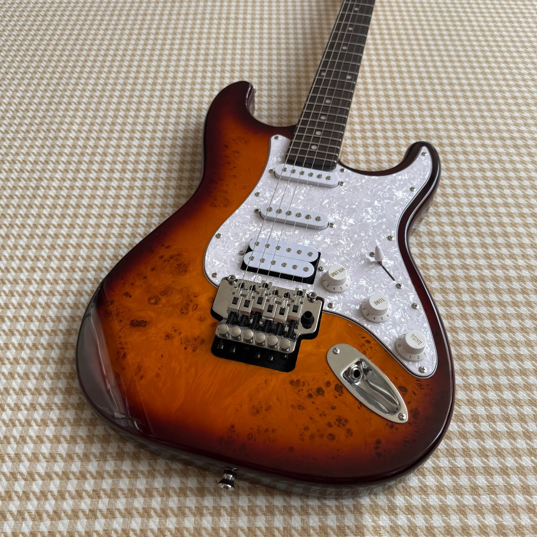 Sunburst Stratocaster Style Guitar W/FloydRose Bridge
