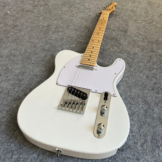 White Telecaster Style Electric Guitar