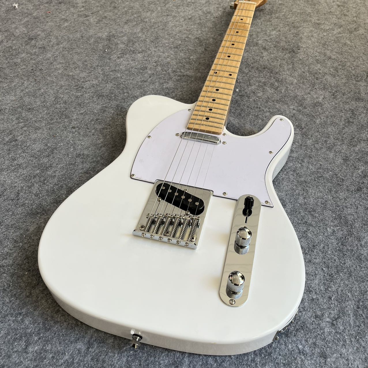 White Telecaster Style Electric Guitar