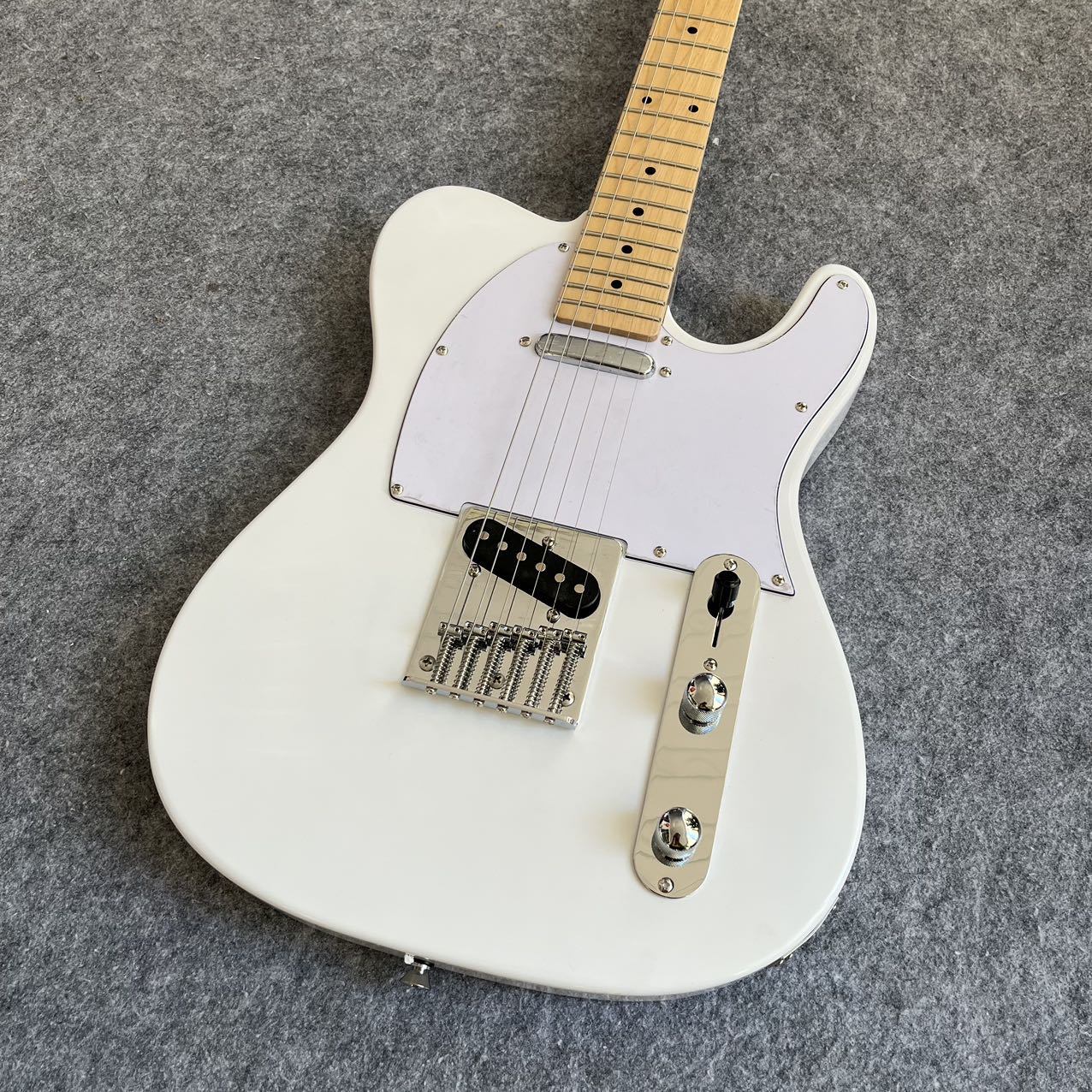 White Telecaster Style Electric Guitar