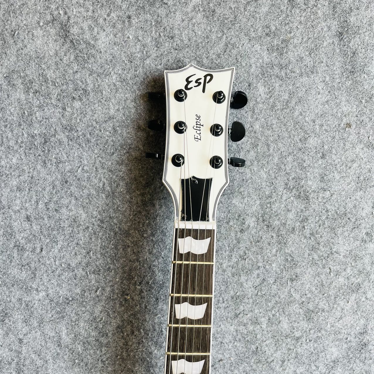 White ESP Eclipse Style Guitar