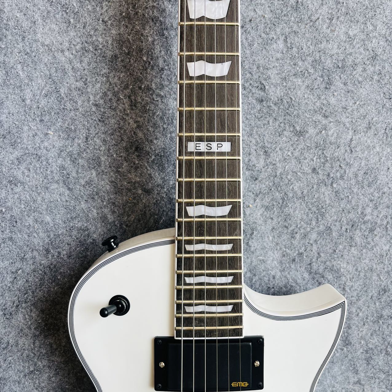 White ESP Eclipse Style Guitar