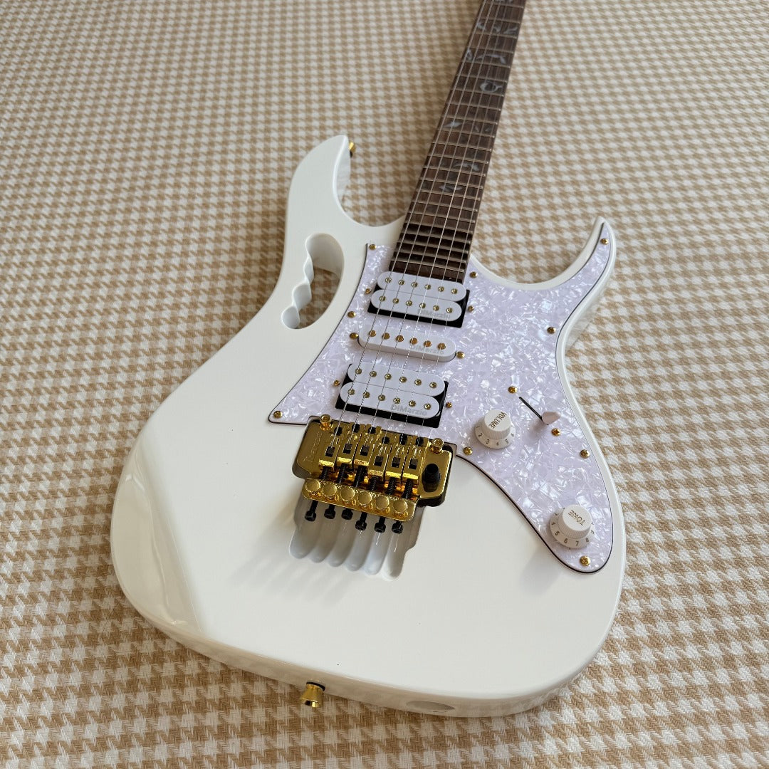 White Ibanez JEM Style Guitar