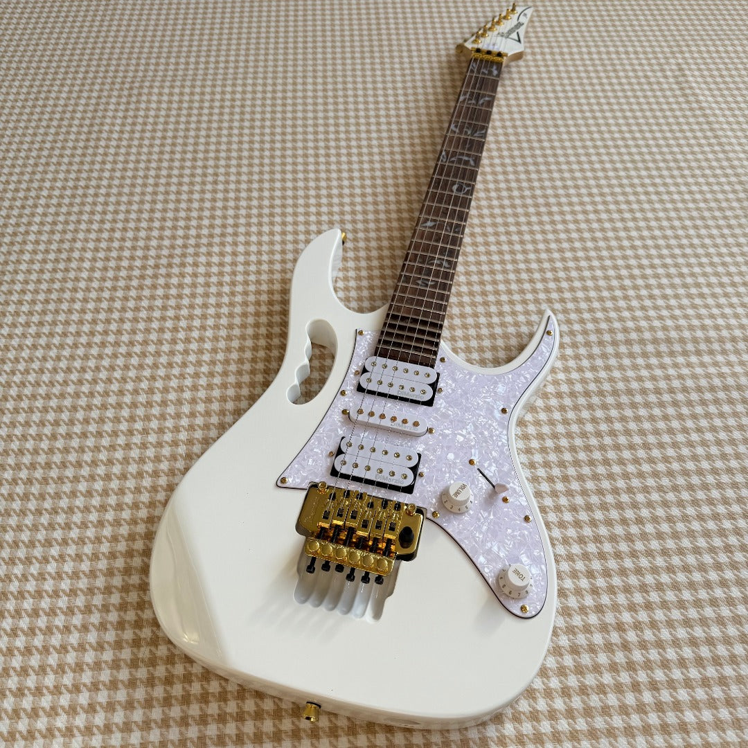 White Ibanez JEM Style Guitar