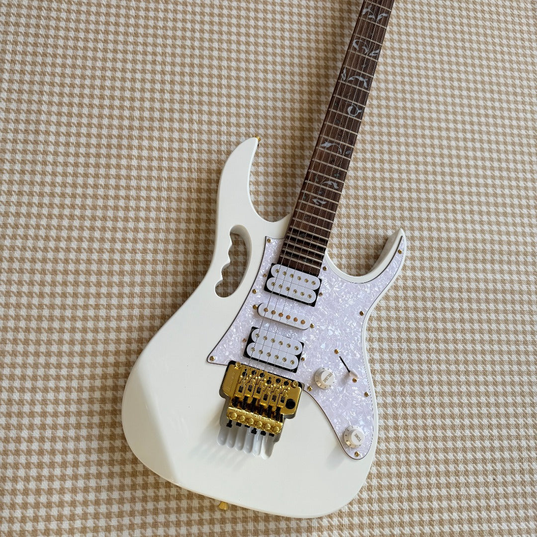 White Ibanez JEM Style Guitar