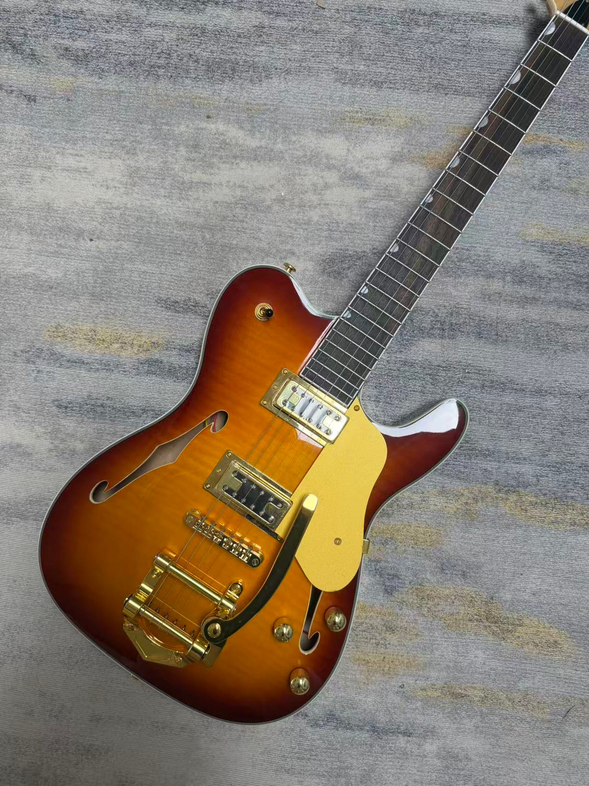 Sunburst Fender Semi Hollow Guitar