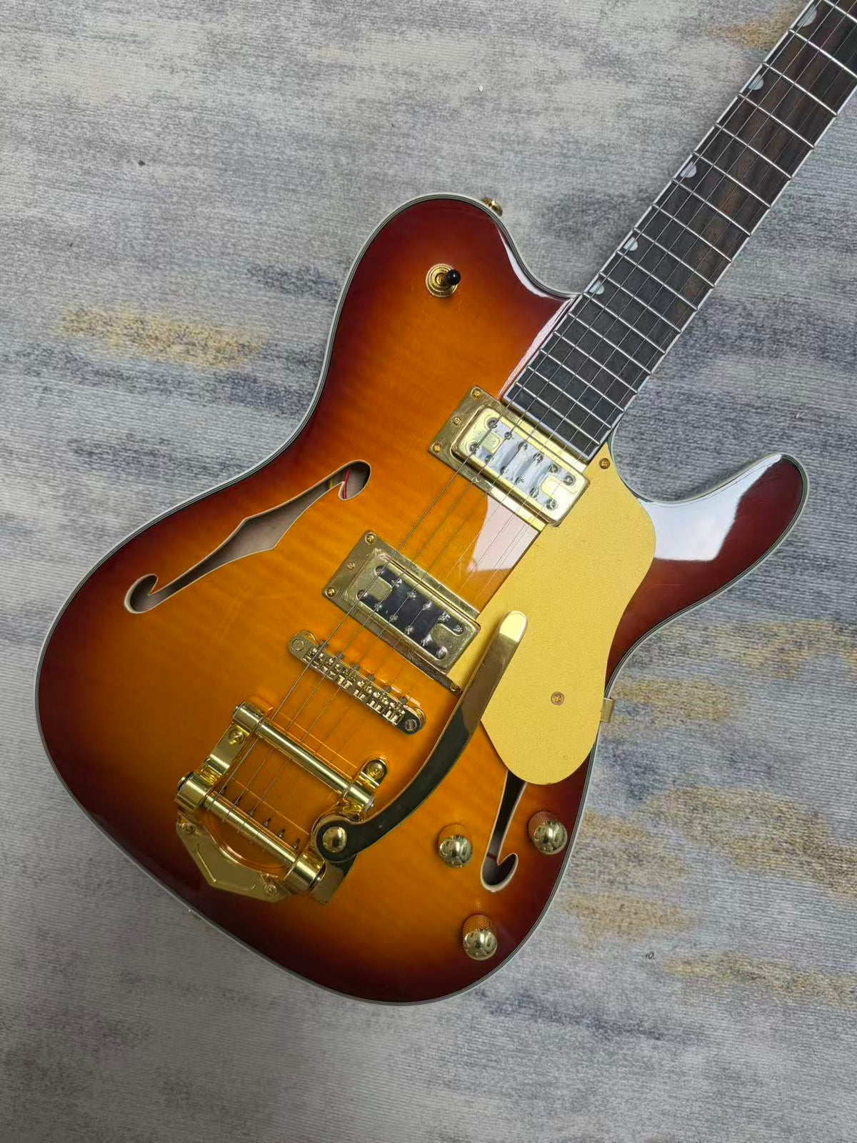 Sunburst Fender Semi Hollow Guitar