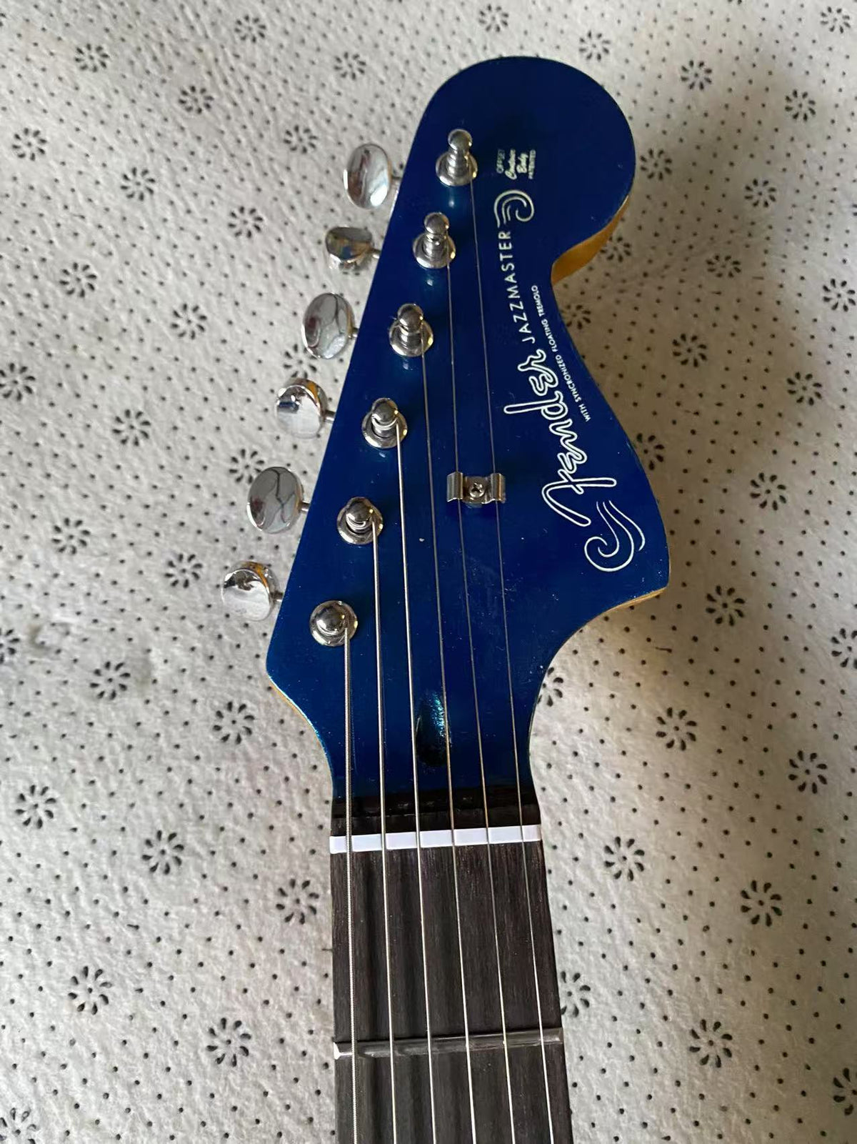 Blue Jazzmaster Style Guitar