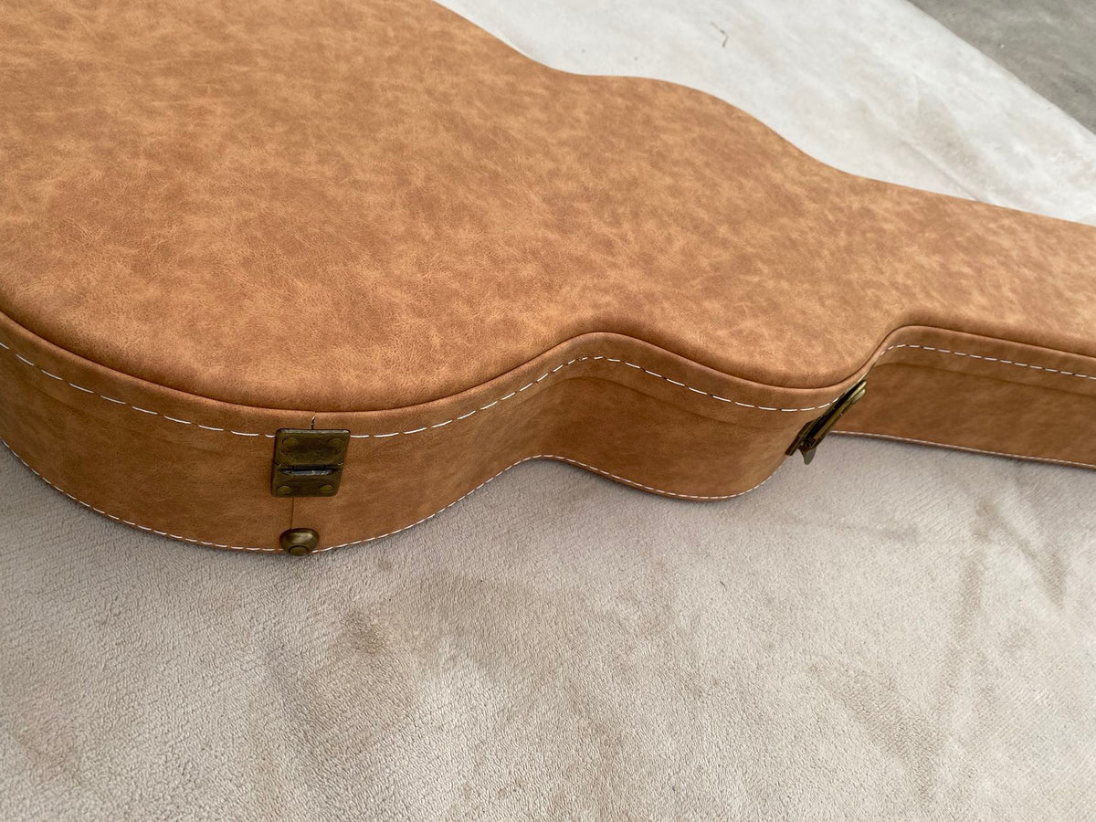 Vintage Tan Hard Case for Les Paul-Style Guitars