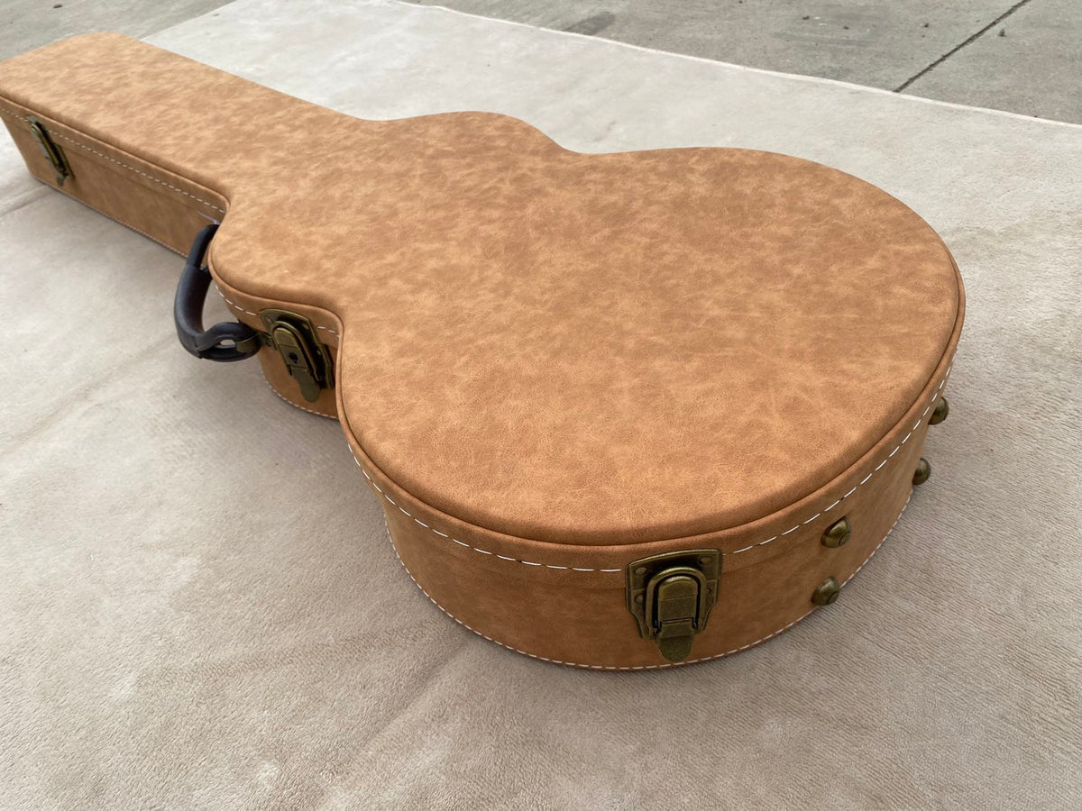 Vintage Tan Hard Case for Les Paul-Style Guitars