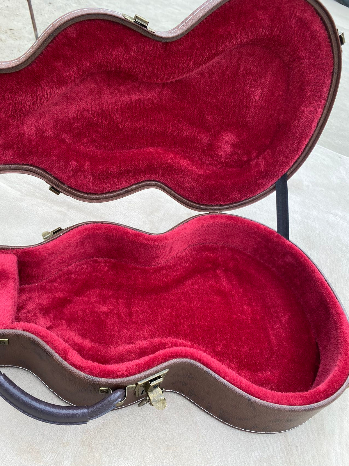 Brown Hard Case for Les Paul-Style Guitars