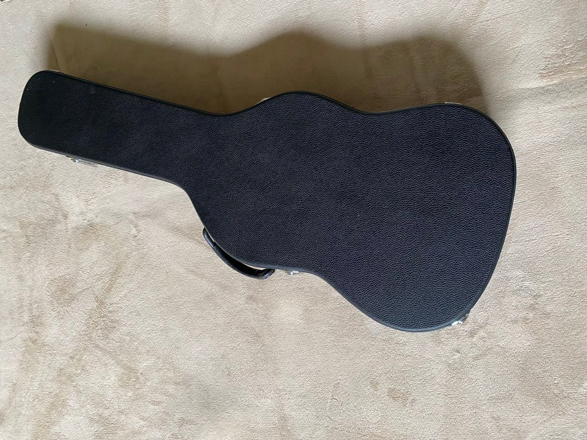Black Hard Case for Les Paul-Style Guitars – Red Plush Interior