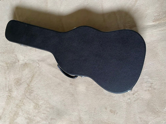 Black Hard Case for Les Paul-Style Guitars – Red Plush Interior