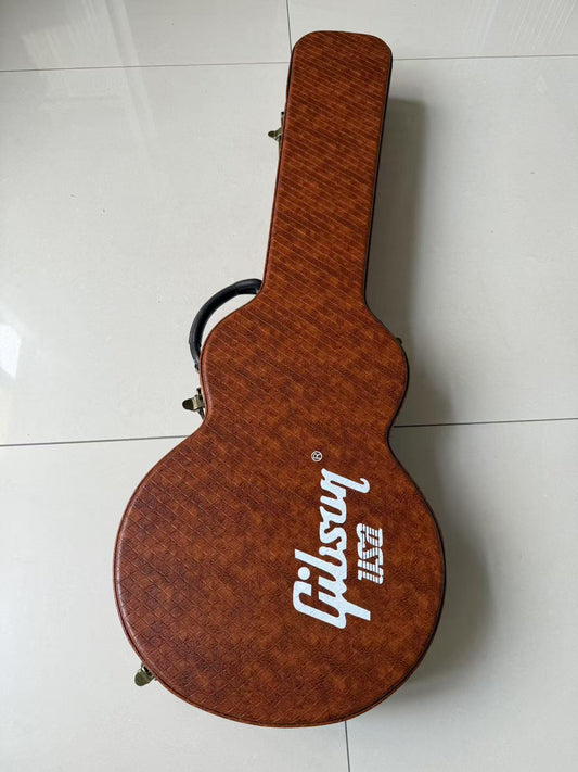 Vintage Cognac Brown Les Paul Hard Guitar Case – Gibson-Style Logo