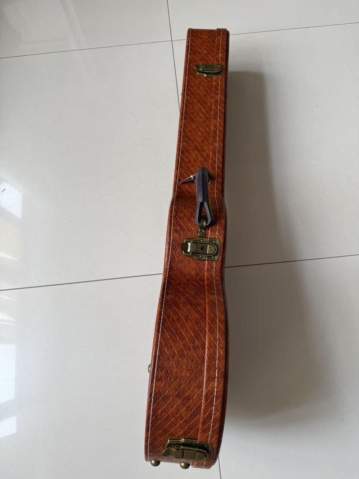 Vintage Cognac Brown Les Paul Hard Guitar Case – Gibson-Style Logo