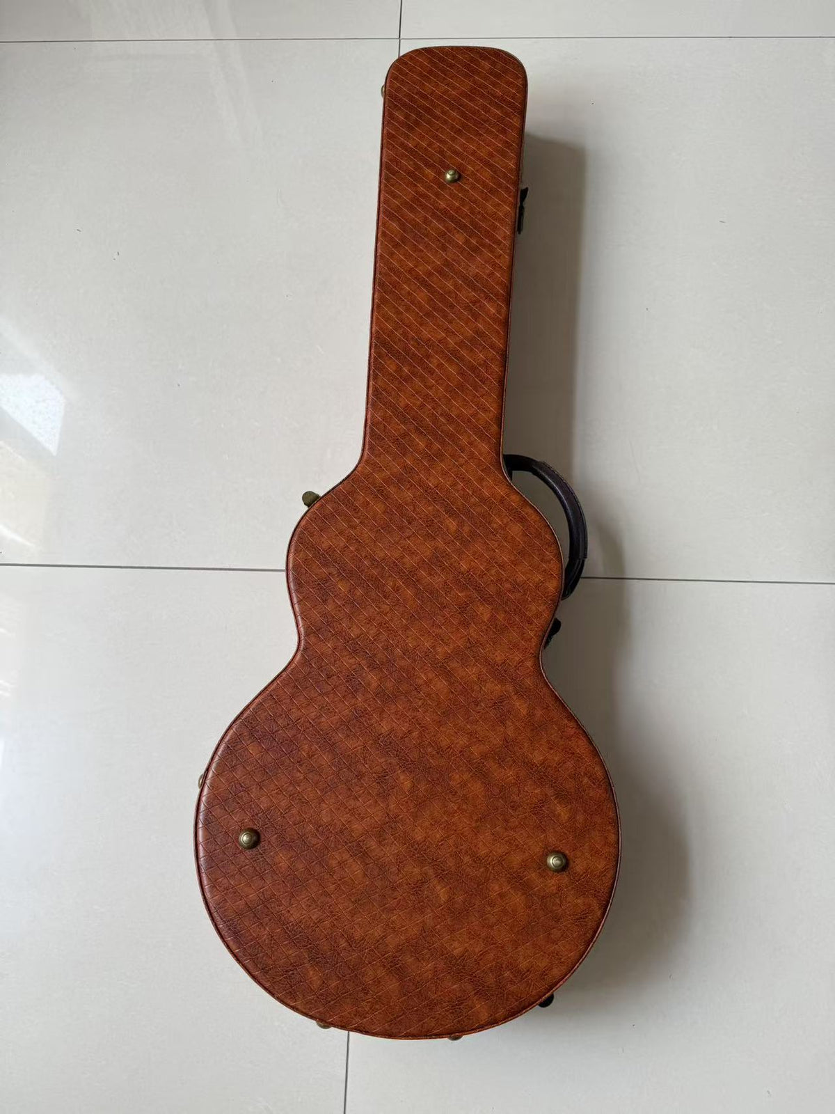 Vintage Cognac Brown Les Paul Hard Guitar Case – Gibson-Style Logo
